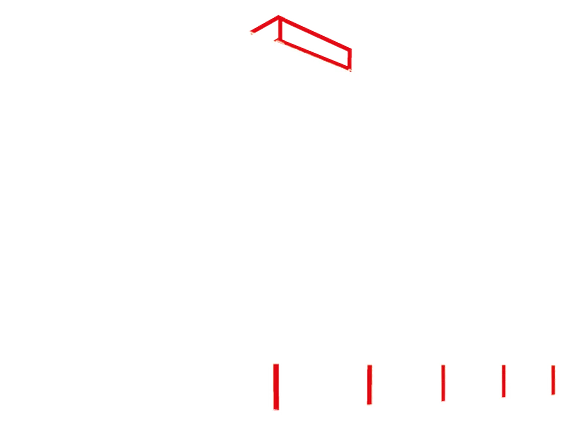 Zeichnung: Stack für Busse von schräg oben