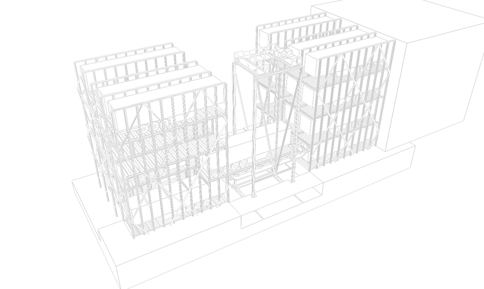 Zeichnung: Tower als ganze Anlage von schräg oben