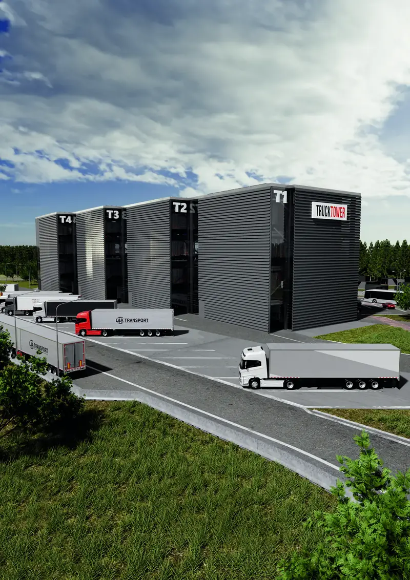 Module am Rand eines Betriebshofs
